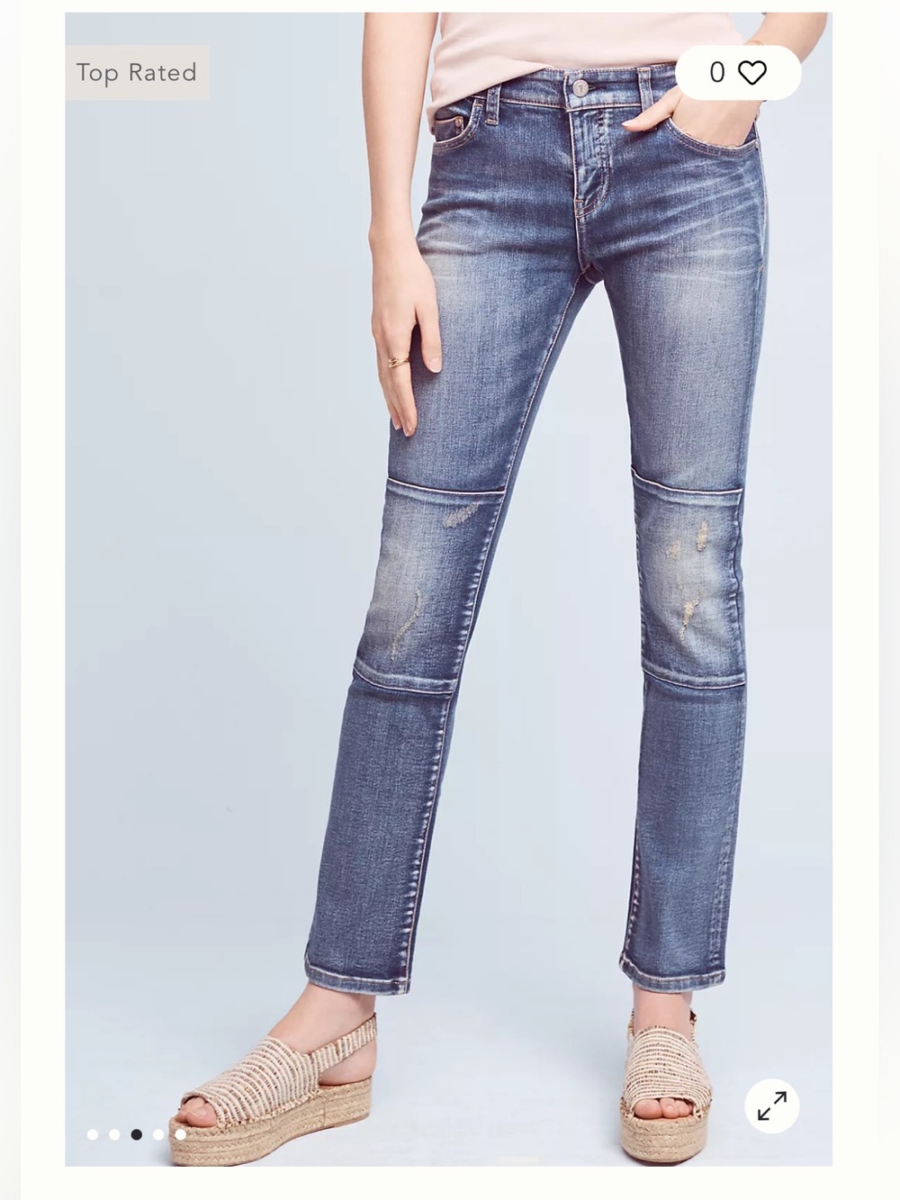 Pilcro Parallel Blue Selvedge Denim Straight-Leg Jeans size 25